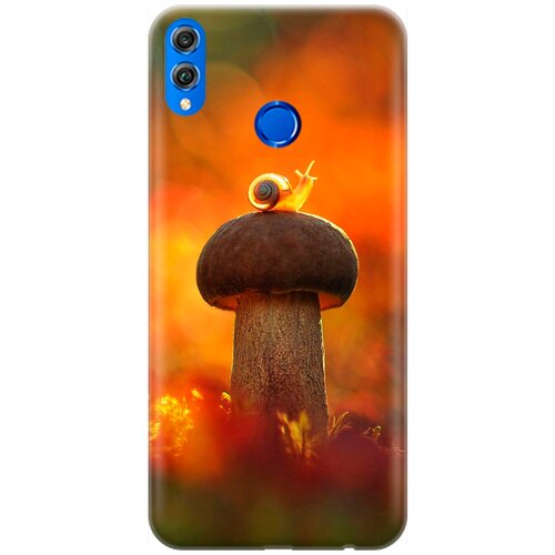 фото Силиконовый чехол на honor 8x / хонор 8х с принтом "улитка и гриб" re:pa