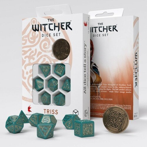 Набор кубиков для настольных ролевых игр Q-Workshop The Witcher Dice Set Triss – The Beautiful Healer, 7 шт.