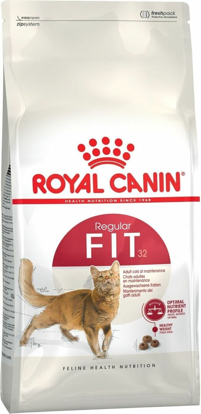 Сухой корм для кошек Royal Canin Fit 32 умеренно активных, имеющих доступ на улицу, с птицей, 400 г