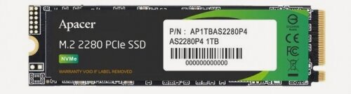 Изображение товара SSD диск Apacer AS2280P4 M.2 2280 1024Гб PCIe 3.0 x4 (AP1TBAS2280P4-1)