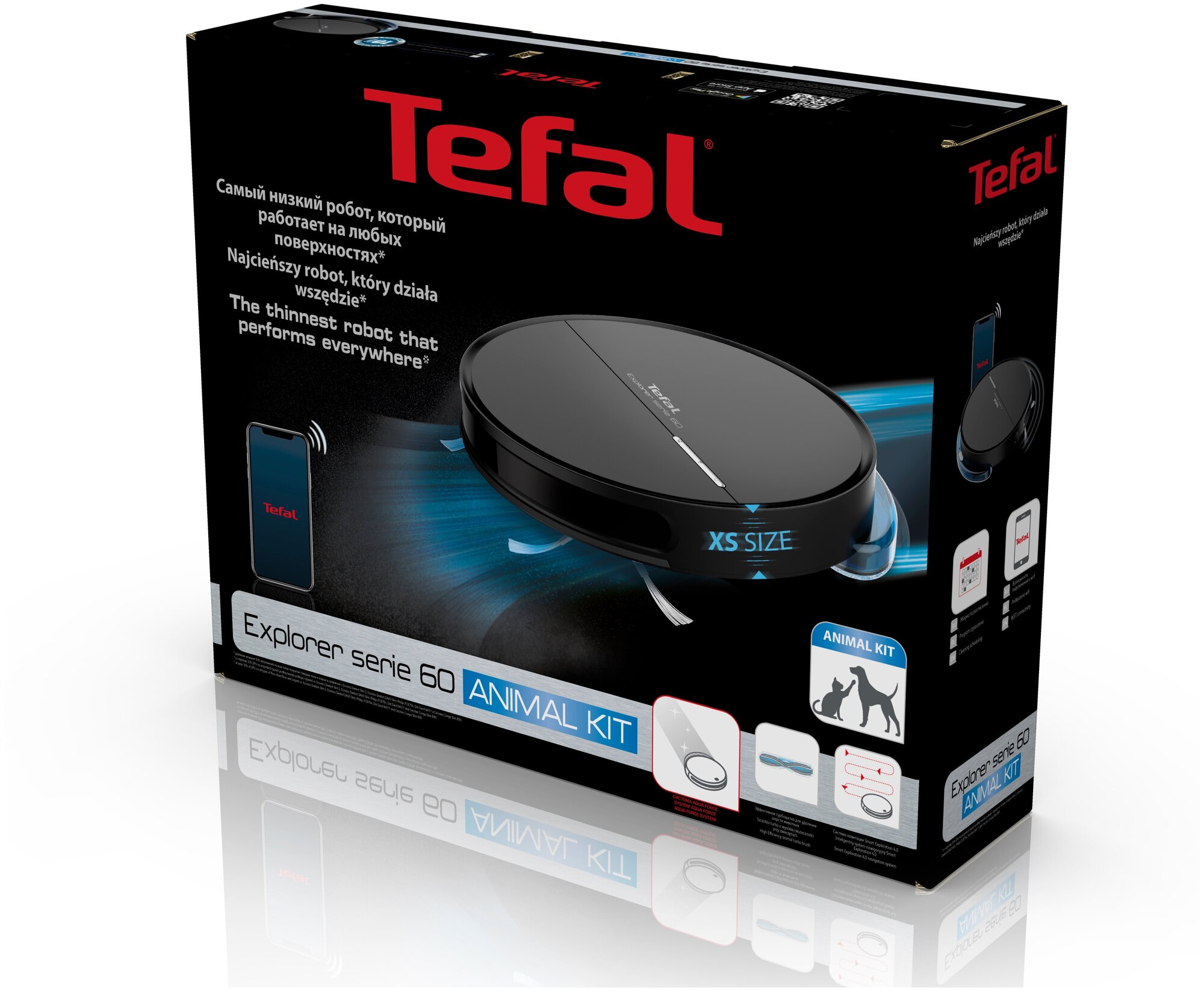 Робот-пылесос Tefal RG7455WH, черный - фотография № 3