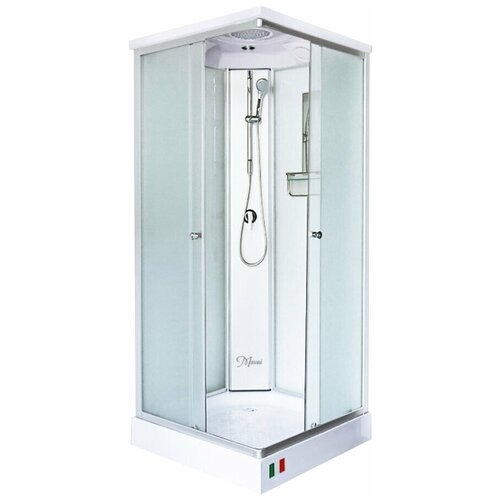 Душевая кабинa ANCONA WLS-001M угловая с низким поддоном, размер 90х90 маленькая для дачи, матовая