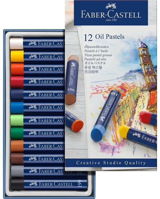 Пастель масляная художественная Oil Pastels, 12 цветов Faber-Castell - фото №5