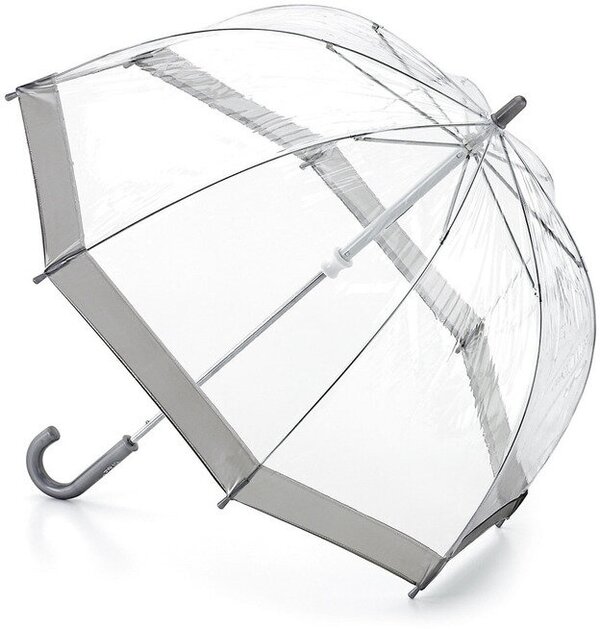 Зонт-трость FULTON, механика, купол 70 см., система «антиветер», прозрачный