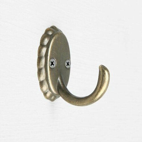 Крючок мебельный однорожковый цвет старинная бронза 1 шт 650₽