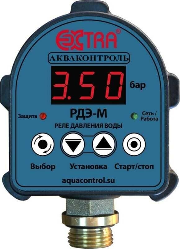 Реле давления электронное Акваконтроль Extra РДЭ-Мастер-10-1,5 1,5 кВт; 5% - фотография № 1