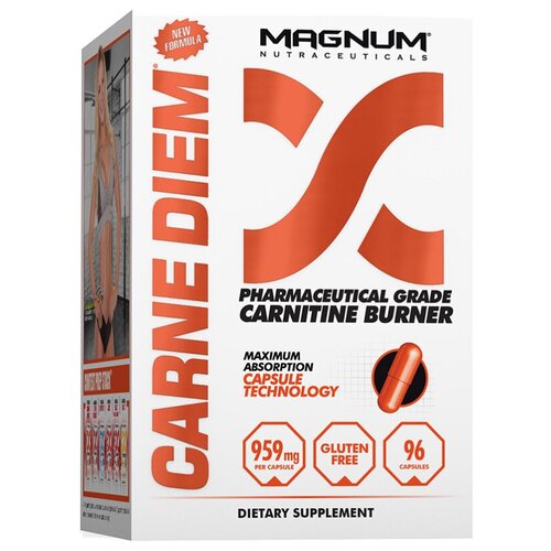 футболка женская спортивнаяcarpe diem Magnum L-карнитин Carne Diem, 96 шт., нейтральный