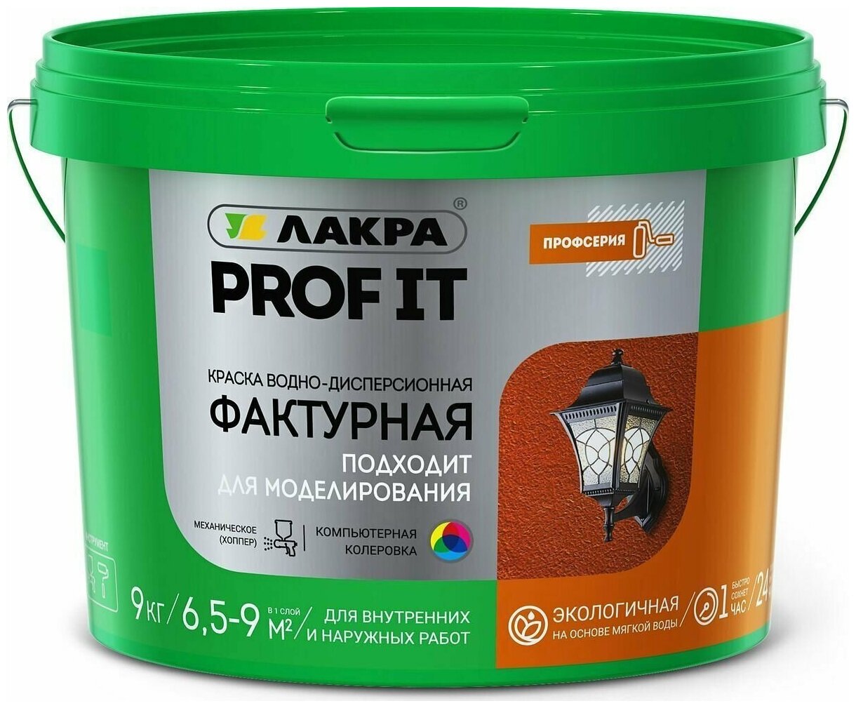 Краска фактурная Лакра PROF IT 9кг