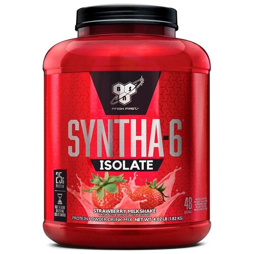 Протеин BSN Syntha-6 Isolate, 1820 гр., клубничный молочный коктейль протеин bsn syntha 6 isolate 912 гр молочный шоколад