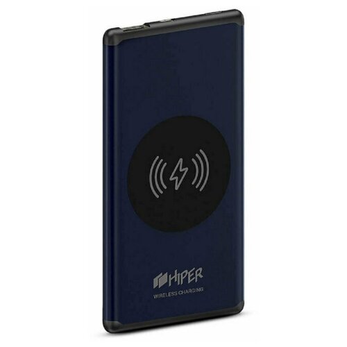 фото Беспроводная зарядка, зарядное устройство, nano v dark blue, power bank hiper 5000 мач.