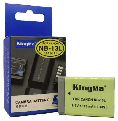 Аккумулятор, сменная батарея Kingma NB-13L для фото/видео камер Canon (1010 mAh)