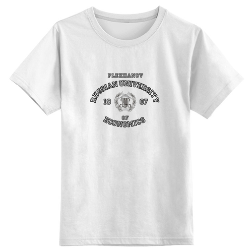 Детская футболка классическая унисекс Футболка женская РЭУ #676247 (цвет: белый, пол: МУЖ, размер: XS) Printio белого цвета