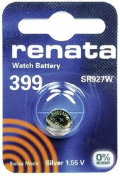 Батарейка Renata 395. SR927W, в упаковке: 1 шт.