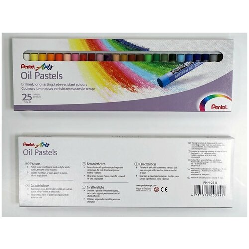 Pentel Пастель масляная в картоне 25 цв. PHN-25U