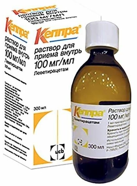 Кеппра раствор для внут. прим. 100мг/мл 300мл