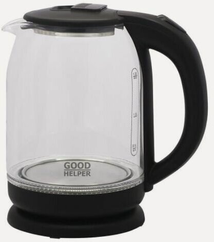 Изображение товара Чайник электрический GOODHELPER KG-18B10 стеклянный, 1,8 л, черный