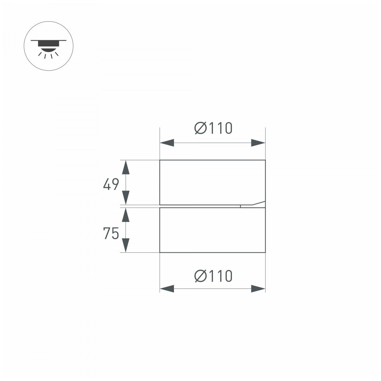 Потолочный светодиодный светильник Arlight SP-Rondo-Flap-R110-25W Day4000 / - фото №6