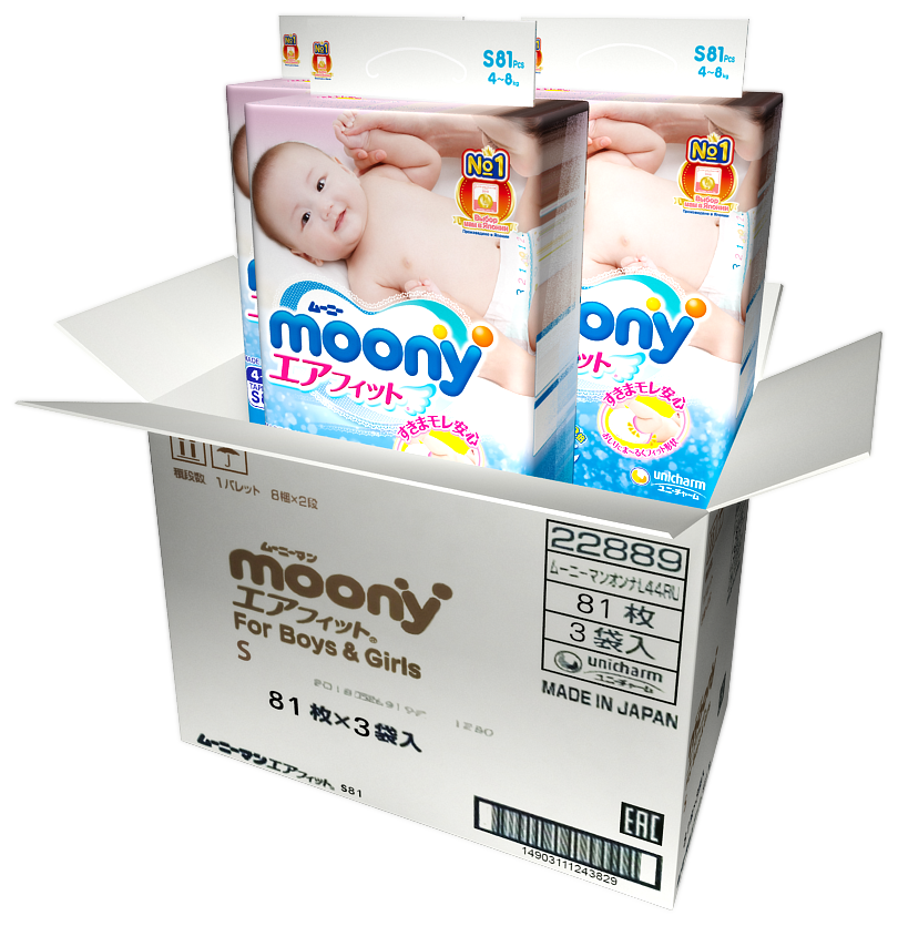 фото Moony подгузники S (4-8 кг)