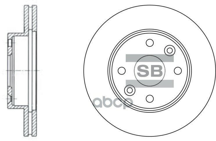 Диск Тормозной Передний Kia Rio I R13 Sd2012 Sangsin brake арт. SD2012