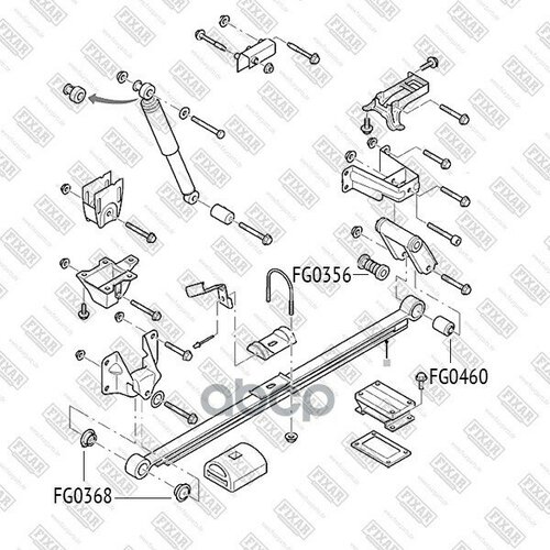 Сайлентблок рессоры FIXAR FG0368