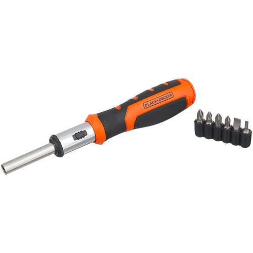 Набор бит BLACK+DECKER BDHT0-62129, 6 предм., черный..