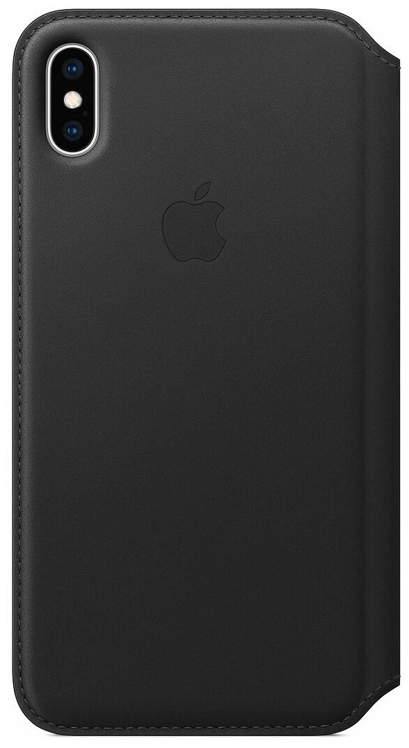 Чехол-книжка Apple Leather Folio iPhone XS Max Black (Чёрный) MRX22ZM/A
