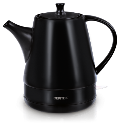 Чайник CENTEK CT-0063 Black Astana 1.2л, 1500W, чёрная керамика, матовый корпус