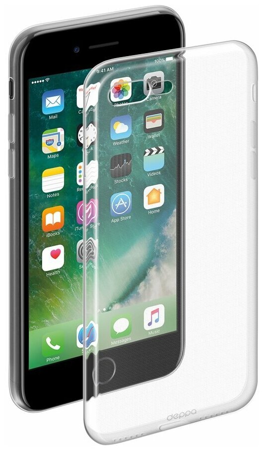 Чехол Gel Case для Apple iPhone 7/8 Plus, прозрачный, Deppa, 85252