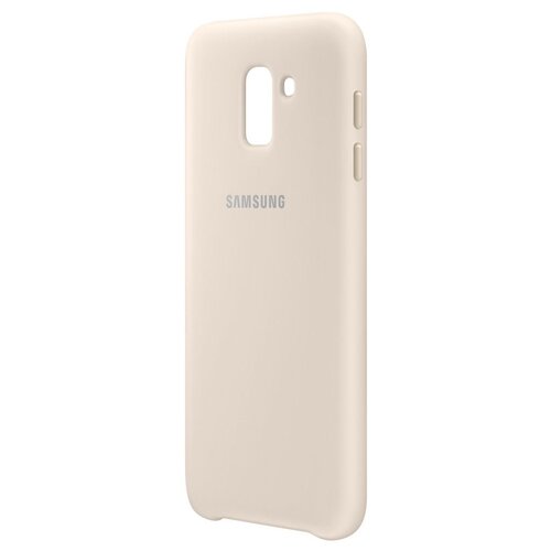 фото Чехол-накладка для samsung galaxy j6 2018 dual layer cover gold ef-pj600cfegru