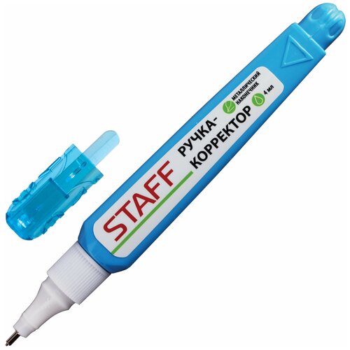 Купить Ручка-корректор STAFF College , 4 мл, металлический наконечник, 226815, голубой