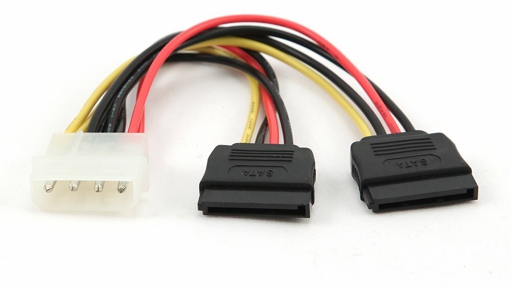 Аксессуар Кабель питания Gembird Cablexpert Molex - 2xSATA 15cm CC-SATA-PSY