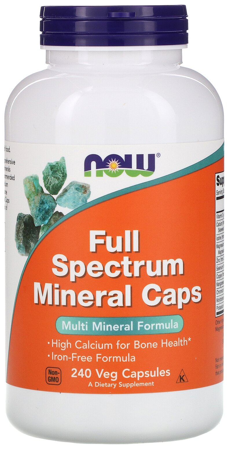 NOW Full Spectrum Mineral Caps (Капсулы с мультиминералами) 240 капсул