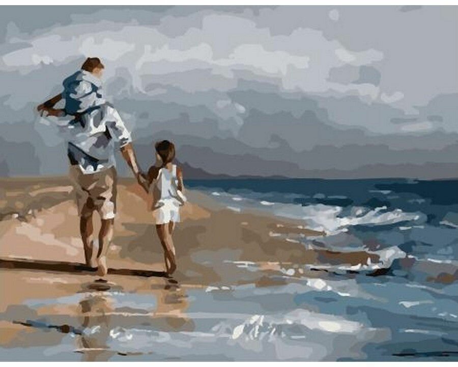 Картина по номерам Прогулка у моря 40х50 см Hobby Home