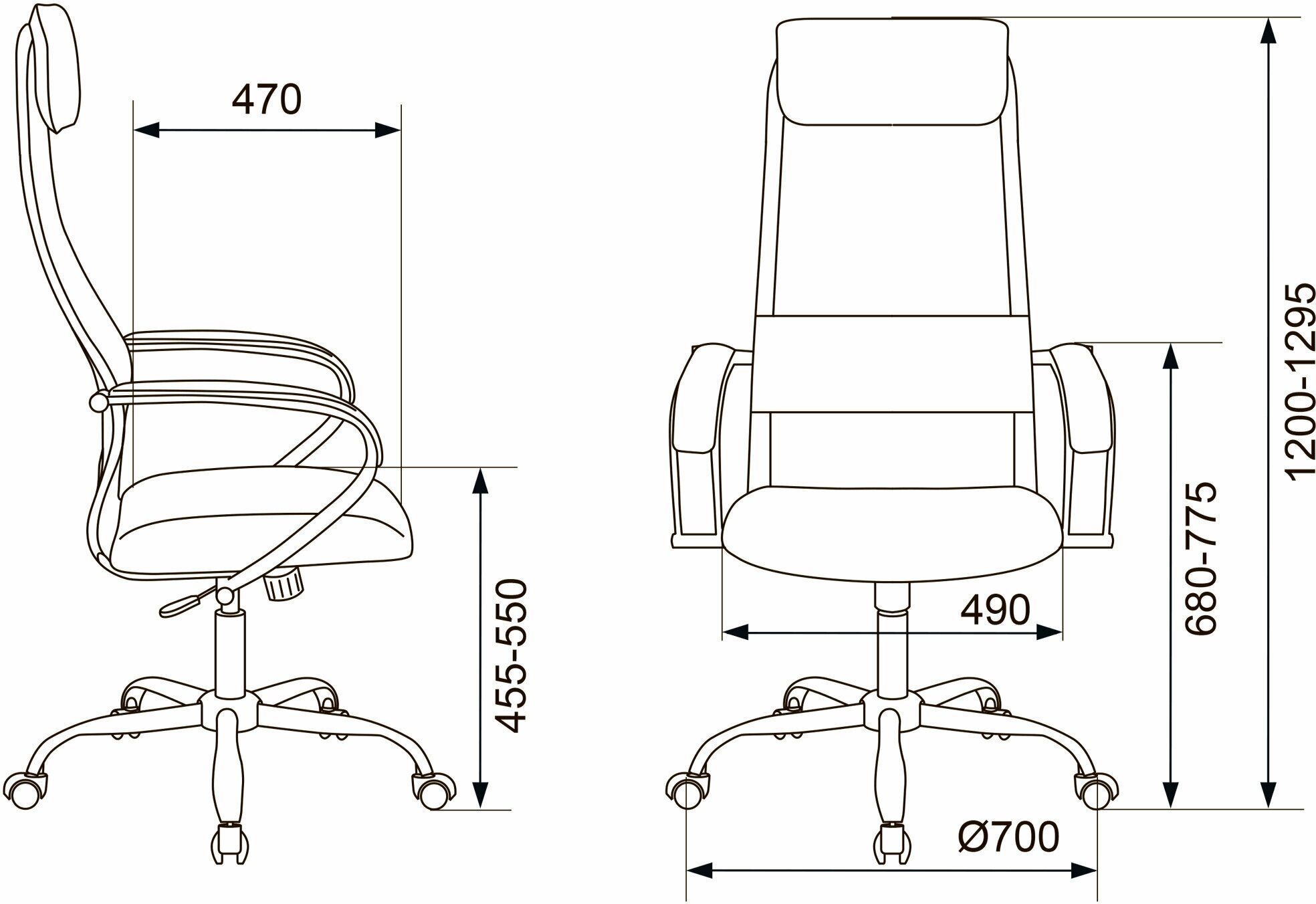 Офисное кресло Бюрократ CH-607SL Black (CH-607SL/BLACK) - фотография № 12