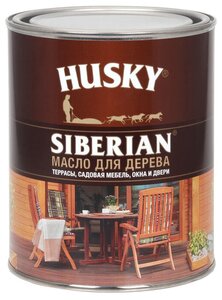 Масло HUSKY Siberian для дерева, бесцветный, 0.9 л