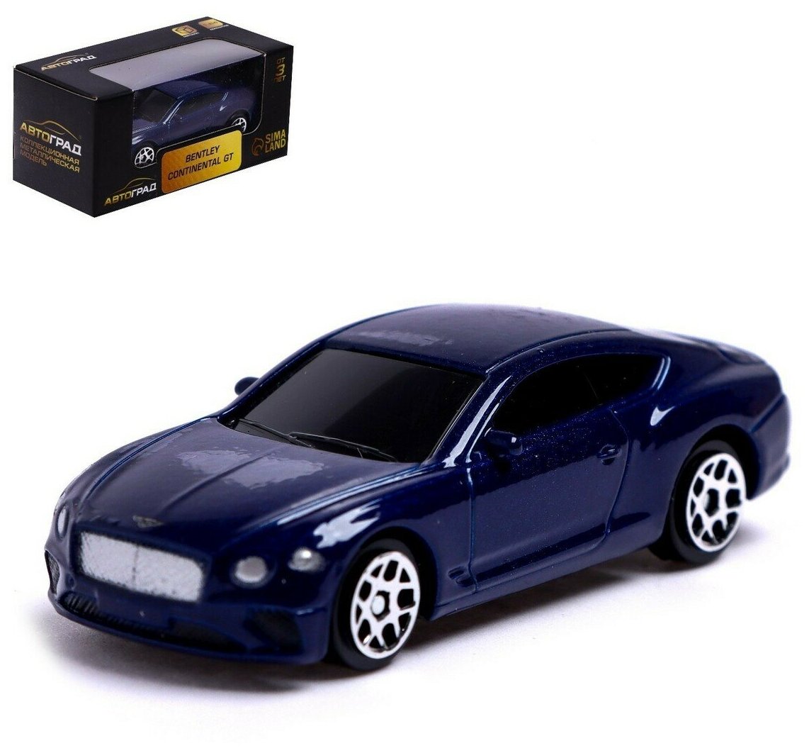 Машина металлическая Автоград Bentley ContinentaL GT, 1:64, синий 344035