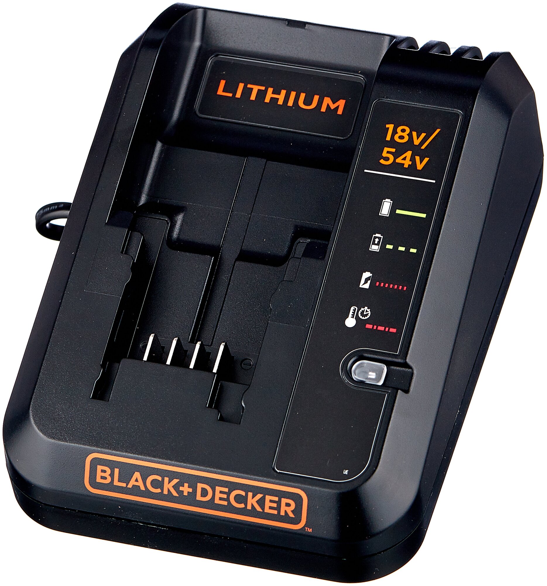 Быстрое зарядное устройство для 18 В и 54 В 2 A батарей BLACK+DECKER BDC2A-QW