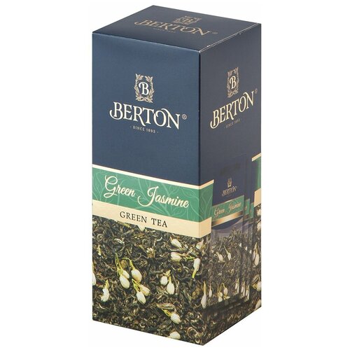фото Чай листовой berton "зеленый жасминовый", в пакетах для заваривания в чайнике (4 гр. х 10 шт.)