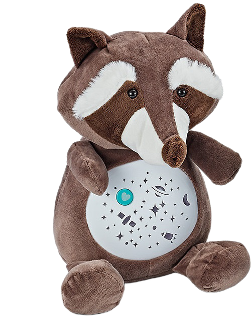 Мягкая игрушка-ночник/комфортер для засыпания с проектором и колыбельными MEBKID Енотик для сна