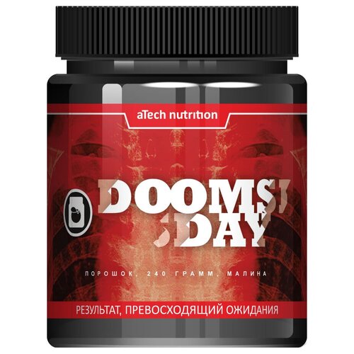 фото "предтренировочный комплекс doomsday" банка 0,24 кг со вкусом малина atech nutrition