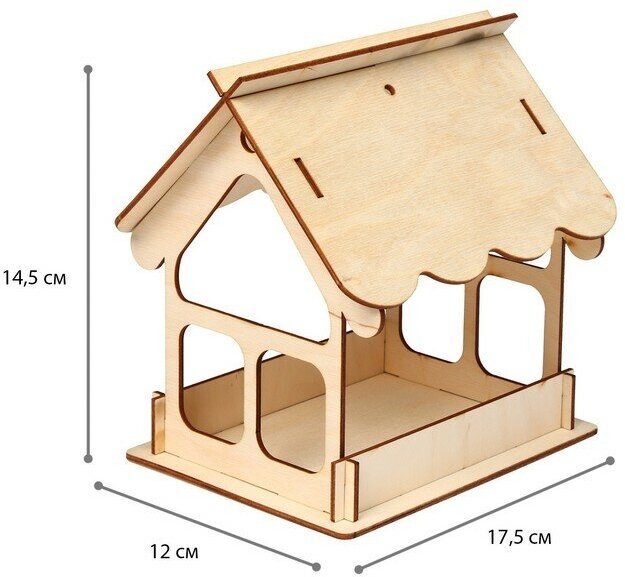 Кормушка для птиц «Домик», 12 × 17,5 × 14,5 см - фотография № 3