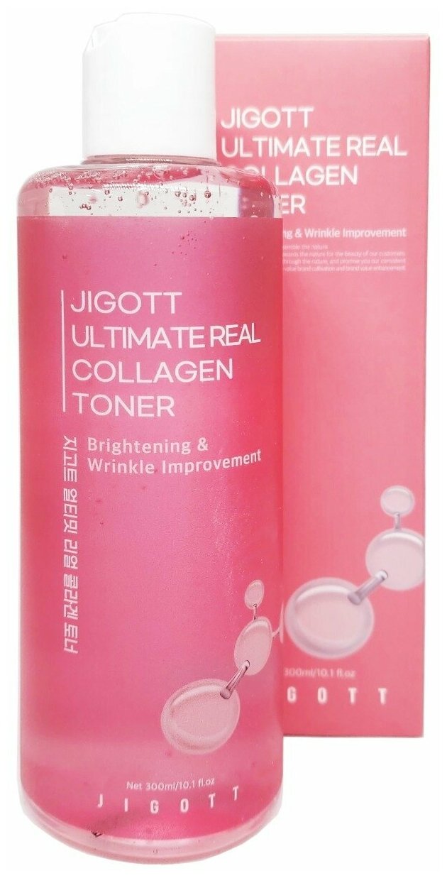 Тонер с коллагеном антивозрастной JIGOTT Ultimate Real Collagen Toner 300ml