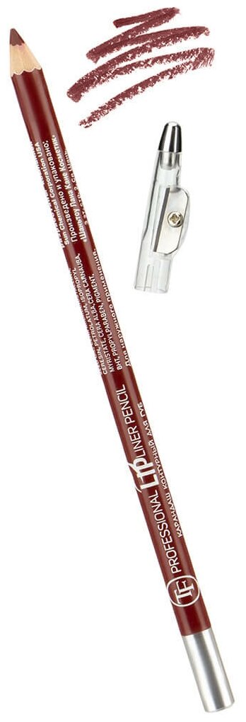 ТФ карандаш W207 цветной № 15 (т.бордо)каберне. с точилк