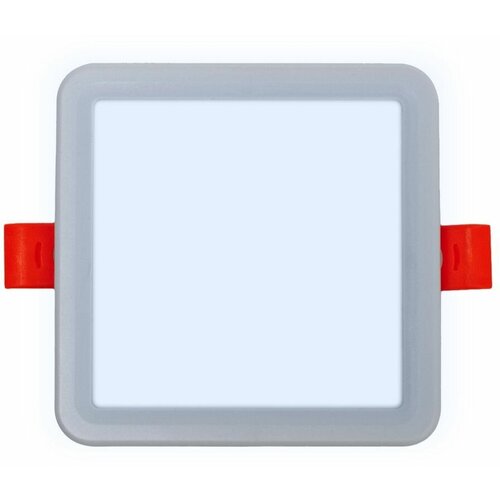 Светодиодная панель встраиваемая с регулировкой под посадочное отверстие, 6Вт, 230В/50Гц, 500Лм, 6500К, 100х100х24мм, квадратная, драйвер на корпусе