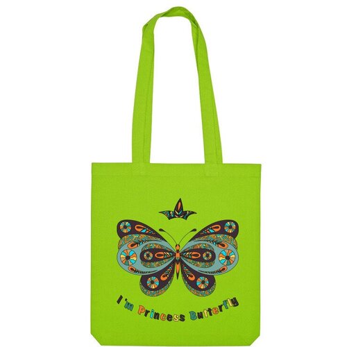 Сумка шоппер Us Basic, зеленый сумка бабочка принцесса желтый