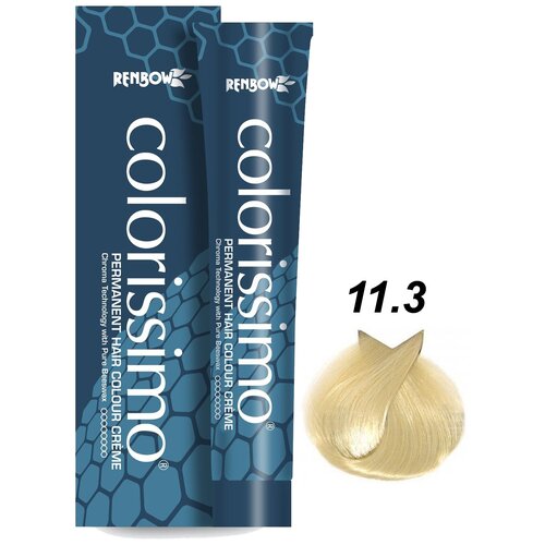 Крем-краска для окрашивания волос COLORISSIMO 11.3 высокоинтенсивный золотистый блондин 100 мл