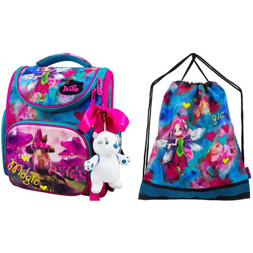 DeLune Ранец 3-173, голубой/розовый