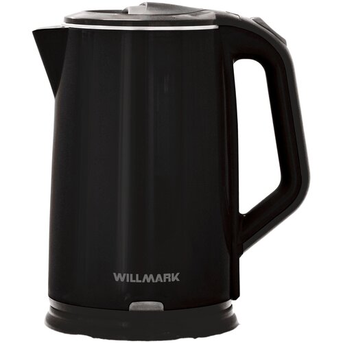 Чайник Willmark WEK-2012PS Global, черный чайник электрический willmark wek 2012ps белый черный