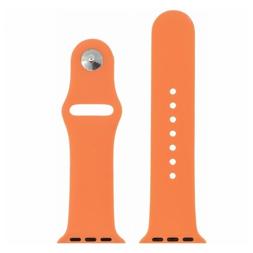 Ремешок для Apple Watch 38/40/41 мм (силиконовый) оранжевый, Размер: S/M гетры jogel размер 38 41 оранжевый