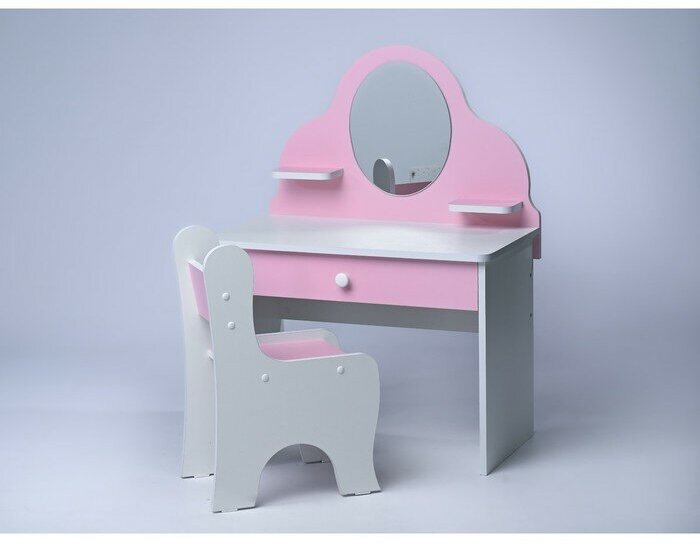 Набор детской мебели Туалетный столик и стул Sitstep, цвет розовый Sitstep 9445456 .